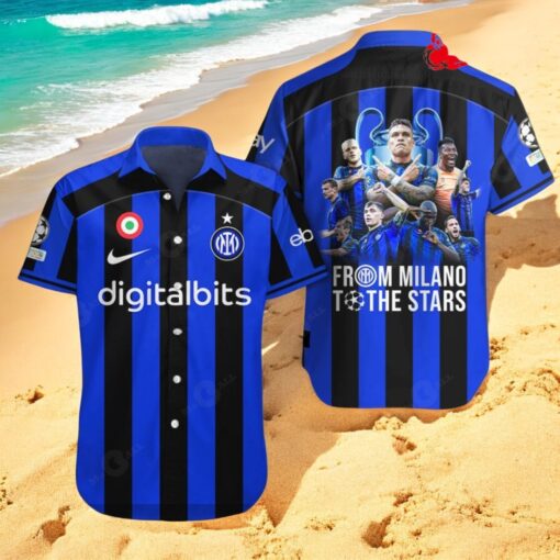 Inter Milan Apparels The Stars Digitalbits Blue Hawaiian Shirt