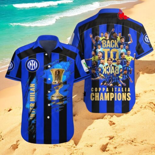 Inter Milan Back To Coppa Italia Champions Blue Style Hawaiian Shirt