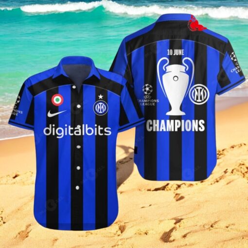 Inter Milan Champions Cup Premium Blue Style Hawaiian Shirt