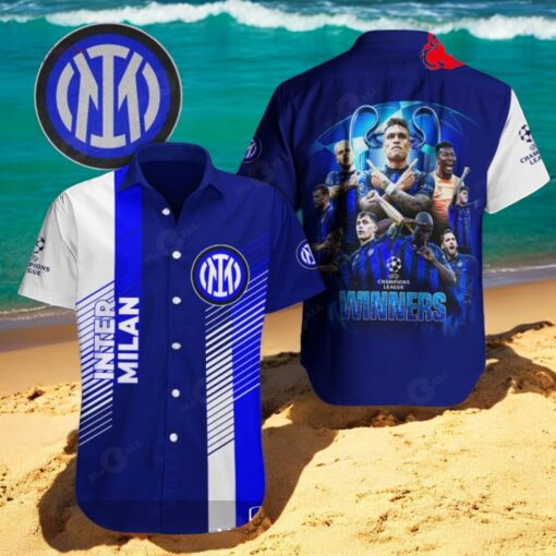 Inter Milan Premium Champions League Winners Blue Style Hawaiian Shirt