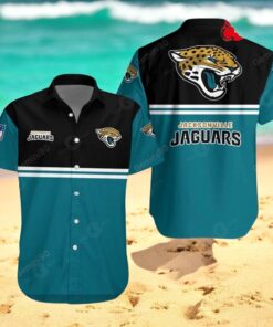 Jacksonville Jaguars NFL 2Line Logo Patterns Hawaiian Shirt