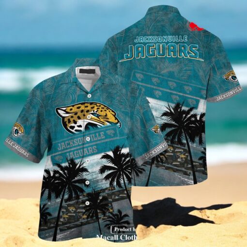 Jacksonville Jaguars NFL Palm Tree Pattern For Sports Fans Unisex Hawaiian Shirt