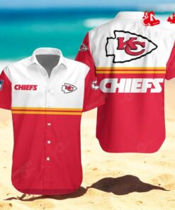 Kansas City Chiefs NFL 2Line Logo Patterns Hawaiian Shirt