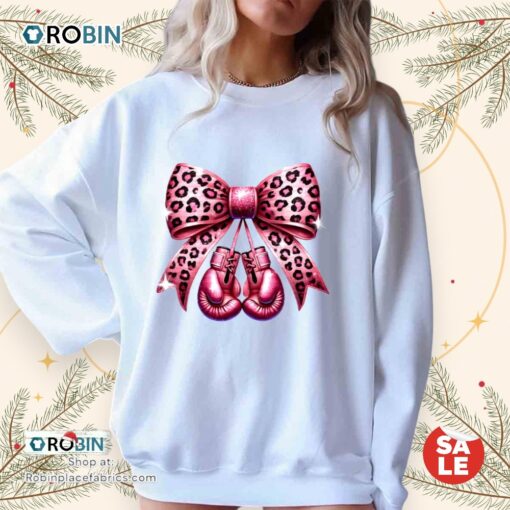 Leopard Breast Cancer With Boxing Gloves Unisex Shirt