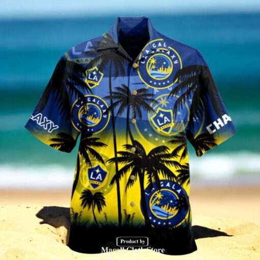 Los Angeles Galaxy MLS Coconut Tree Hawaiian Shirt