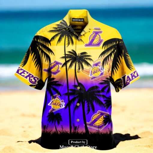 Los Angeles Lakers – NBA Tropical Coconut Tree Hawaiian Shirt