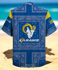 Los Angeles Rams Bandana Pattern – LA Rams Luxury Blue Hawaiian Shirt Los Angeles Rams Bandana Pattern – LA Rams Luxury Blue Hawaiian Shirt