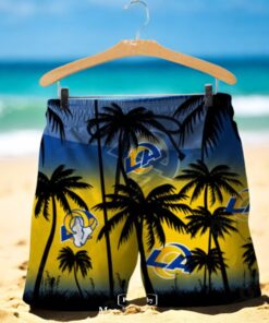 Los Angeles Rams Super Bowl Champion Tropical Coconut Tree Hawaiian Shirt