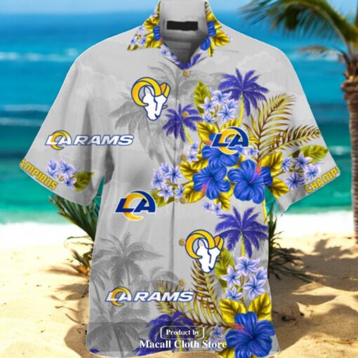 Los Angeles Rams Super Bowl Champions LA Rams Palm Tree Hawaiian Shirt