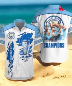Manchester City Champions League Premium Sports Apparels Hawaiian Shirt