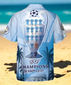 Manchester City UEFA Champions Season Coconut Tree Summer Sports Hawaiian Shirt Manchester City UEFA Champions Season Coconut Tree Summer Sports Hawaiian Shirt