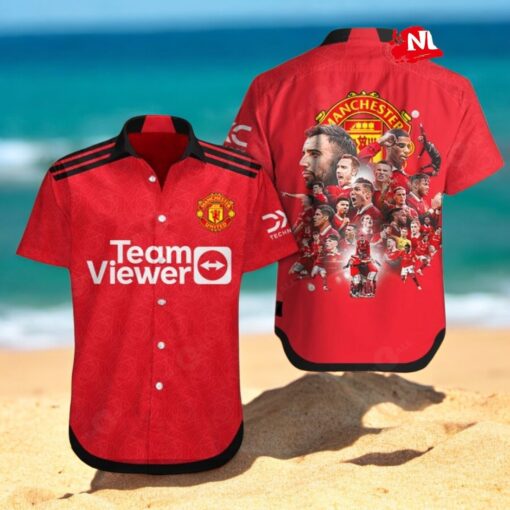 Manchester United For Sports Fans Premium Red Hawaiian Shirt