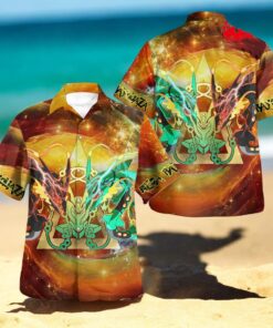 Mega And Shiny Rayquaza Premium Design Hawaiian Shirt