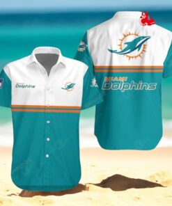 Miami Dolphins NFL 2Line Logo Patterns Hawaiian Shirt