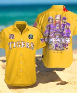 National Champions LSU Tigers Baseball Gold Hawaiian Shirt