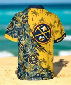 NBA Denver Nuggets Palm Tree Champions Yellow Hawaiian Shirt