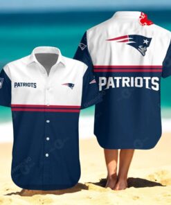 New England Patriots NFL 2Line Logo Patterns Hawaiian Shirt