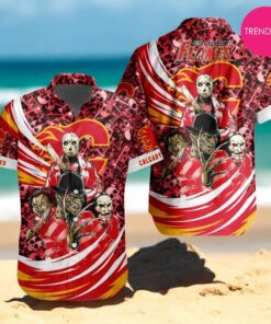 NEW NHL Calgary Flames Special Design For Halloween Hawaiian Shirt NEW NHL Calgary Flames Special Design For Halloween Hawaiian Shirt