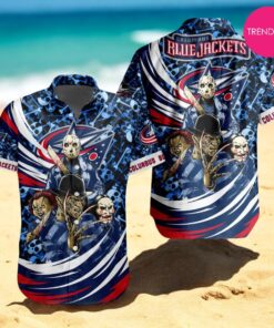 NEW NHL Columbus Blue Jackets Special Design For Halloween Hawaiian Shirt NEW NHL Columbus Blue Jackets Special Design For Halloween Hawaiian Shirt