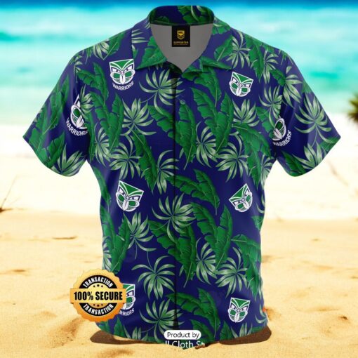 New Zealand Warriors Palm Tree NRL Hawaiian Shirt