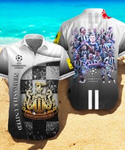 Newcastle United Champions League Luxury Logo Patterns Hawaiian Shirt