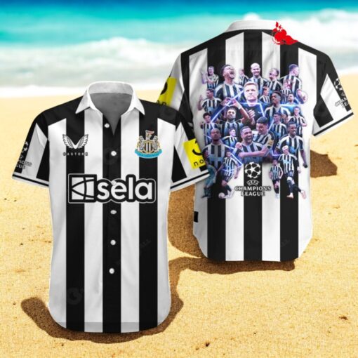 Newcastle United Champions League Premium Sports Line Hawaiian Shirt
