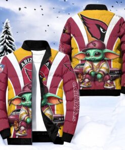 NFL Arizona Cardinals Puffer Jacket Baby Yoda, Arizona Cardinals Gear
