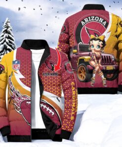 NFL Arizona Cardinals Puffer Jacket Betty Boop, Cardinals Shirt NFL Arizona Cardinals Puffer Jacket Betty Boop, Cardinals Shirt