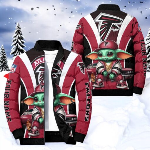 NFL Atlanta Falcons Puffer Jacket Baby Yoda, Falcons Gifts