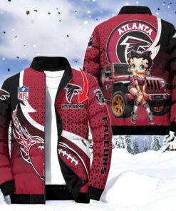 NFL Atlanta Falcons Puffer Jacket Betty Boop, Falcons Merch