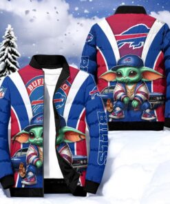 NFL Buffalo Bills Puffer Jacket Baby Yoda, Buffalo Bills Apparel