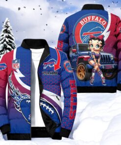 NFL Buffalo Bills Puffer Jacket Betty Boop, Bills Gear