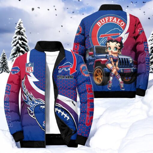 NFL Buffalo Bills Puffer Jacket Betty Boop, Bills Gear