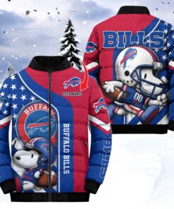 NFL Buffalo Bills Puffer Jacket Snoopy Customized Jacket, Buffalo Bills Fan Shirt