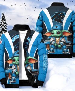 NFL Carolina Panthers Puffer Jacket Baby Yoda, Panthers Merch