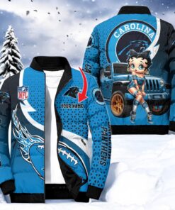 NFL Carolina Panthers Puffer Jacket Betty Boop, Panthers Shirt