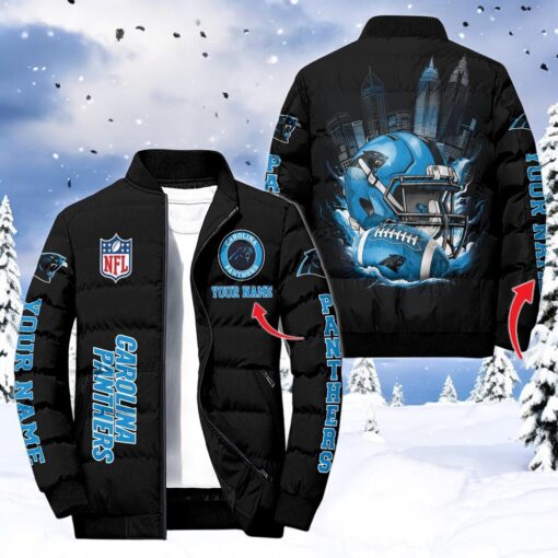 NFL Carolina Panthers Puffer Jacket, Carolina Panthers Clothing