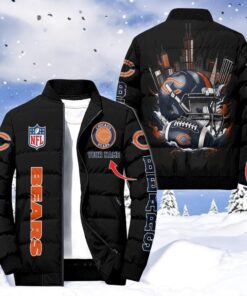 NFL Chicago Bears Puffer Jacket, Chicago Bears Gifts for Fans