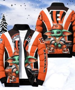NFL Cincinnati Bengals Puffer Jacket Baby Yoda, Bengals Fan Shirt for Sale