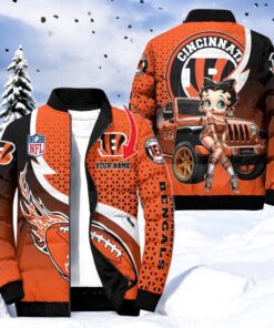 NFL Cincinnati Bengals Puffer Jacket Betty Boop, Cincinnati Bengals Apparel NFL Cincinnati Bengals Puffer Jacket Betty Boop, Cincinnati Bengals Apparel