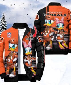 NFL Cincinnati Bengals Puffer Jacket Donald Duck, Bengals Merch