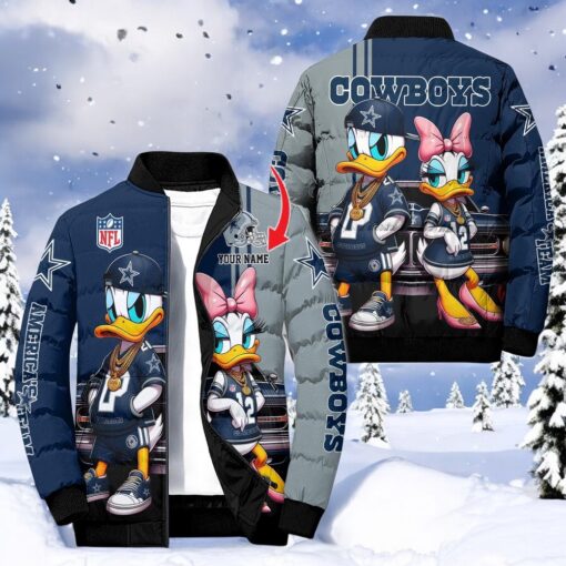 NFL Dallas Cowboys Puffer Jacket Donald Duck, Dallas Cowboys Gear