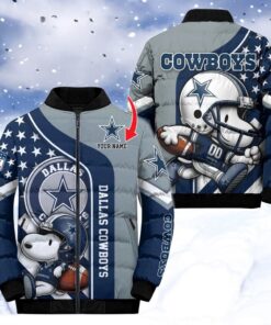 NFL Dallas Cowboys Puffer Jacket Snoopy Customized Jacket, Cowboys Football Unique Gifts