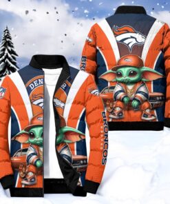 NFL Denver Broncos Puffer Jacket Baby Yoda, Denver Broncos Shirt