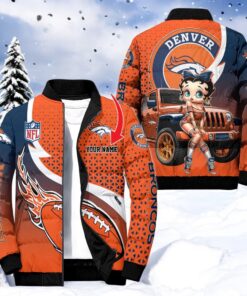 NFL Denver Broncos Puffer Jacket Betty Boop, Denver Broncos Merch