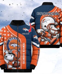 NFL Denver Broncos Puffer Jacket Snoopy Customized Jacket, Broncos Team Gifts
