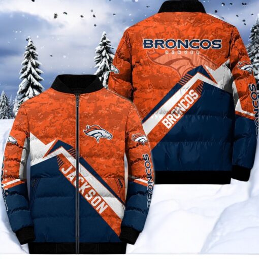 NFL Denver Broncos Puffer Jacket, Denver Broncos Unique Gifts