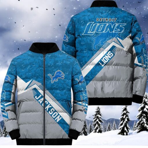 NFL Detroit Lions Puffer Jacket, Detroit Lions Fan Shirt
