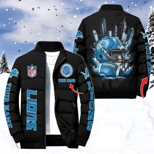 NFL Detroit Lions Puffer Jacket, Lions Gear