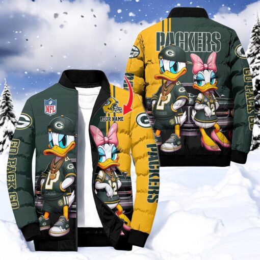 NFL Green Bay Packers Puffer Jacket Donald Duck, Packers Team Gifts